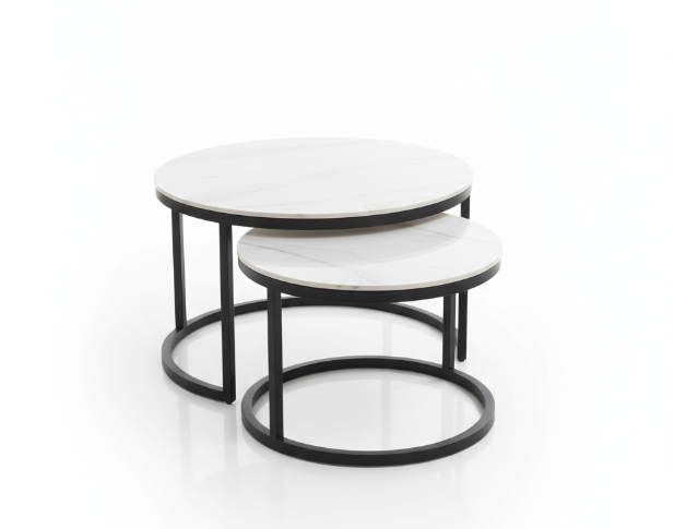 Nesting Round Marble Coffee Table