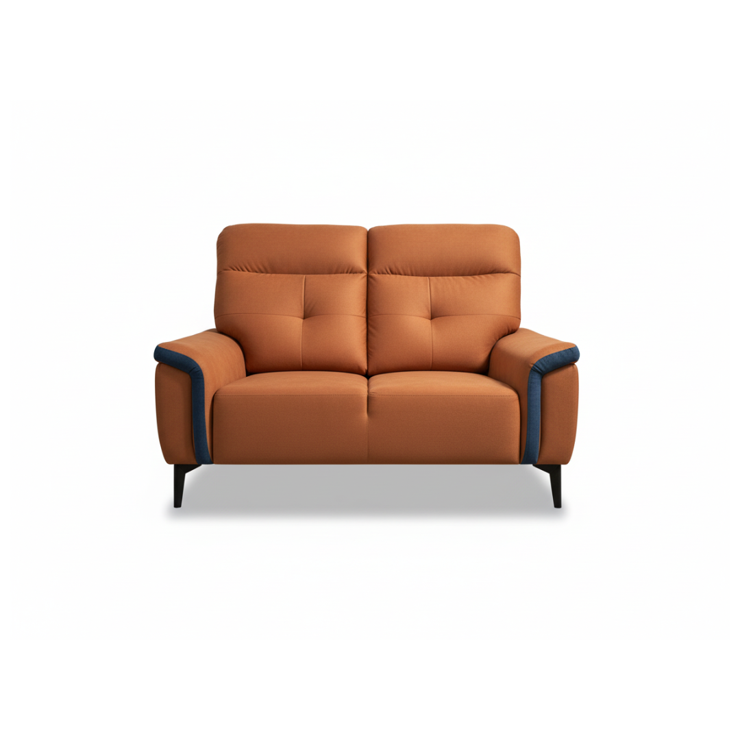 Burnt Orange Fabric 2-Seater Sofa