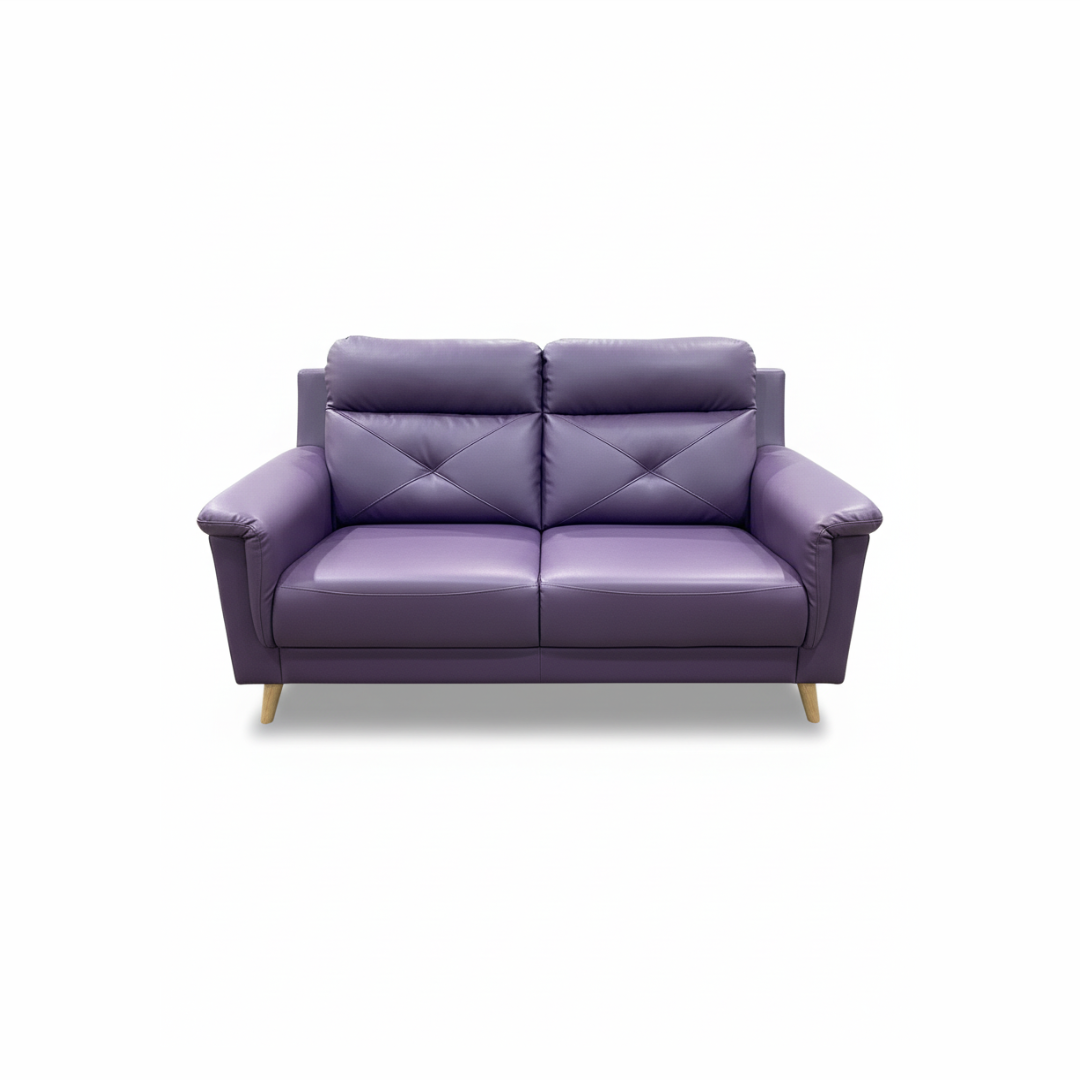 Purple PU 2-Seater Sofa