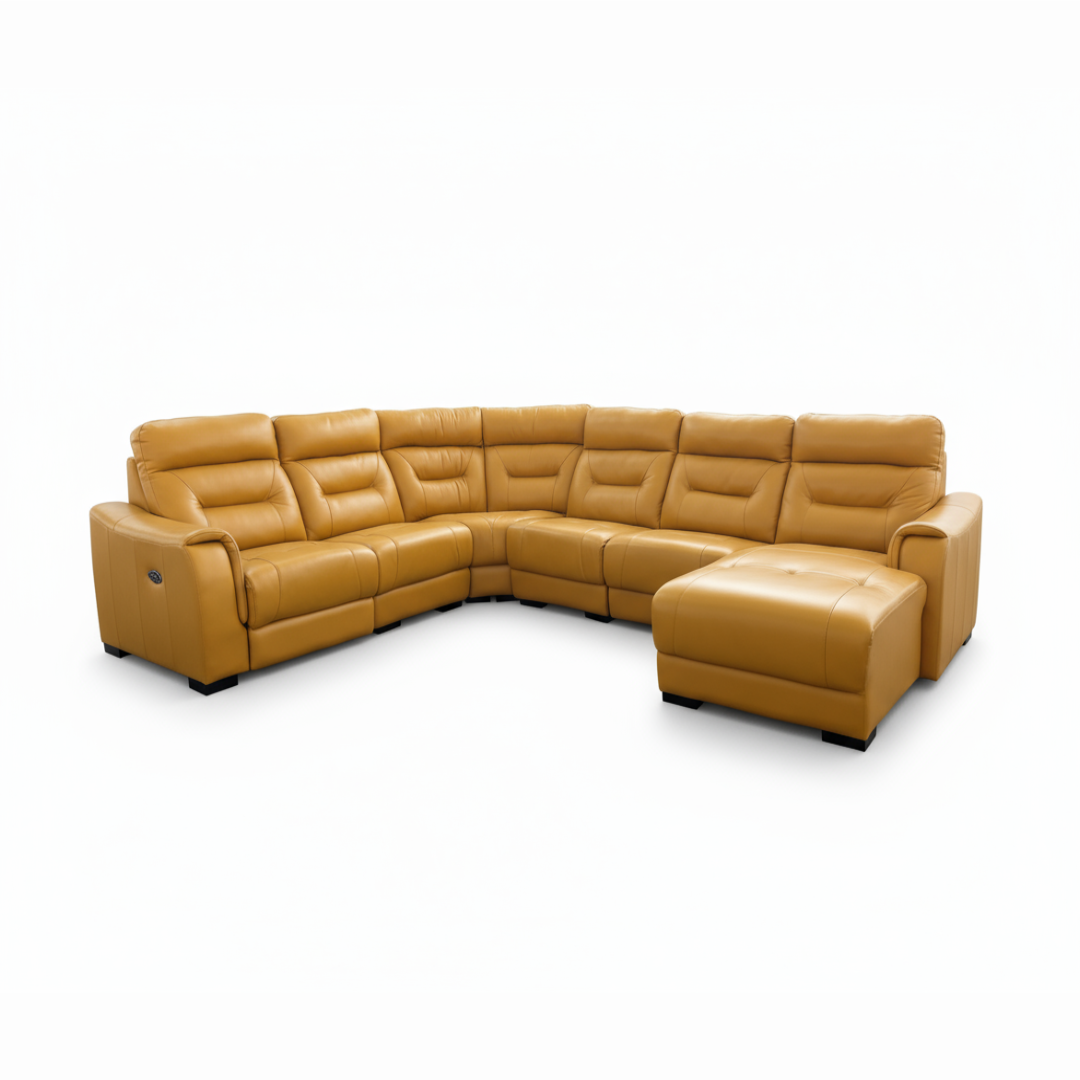 Titan Corner L-Shape Full Leather Sofa