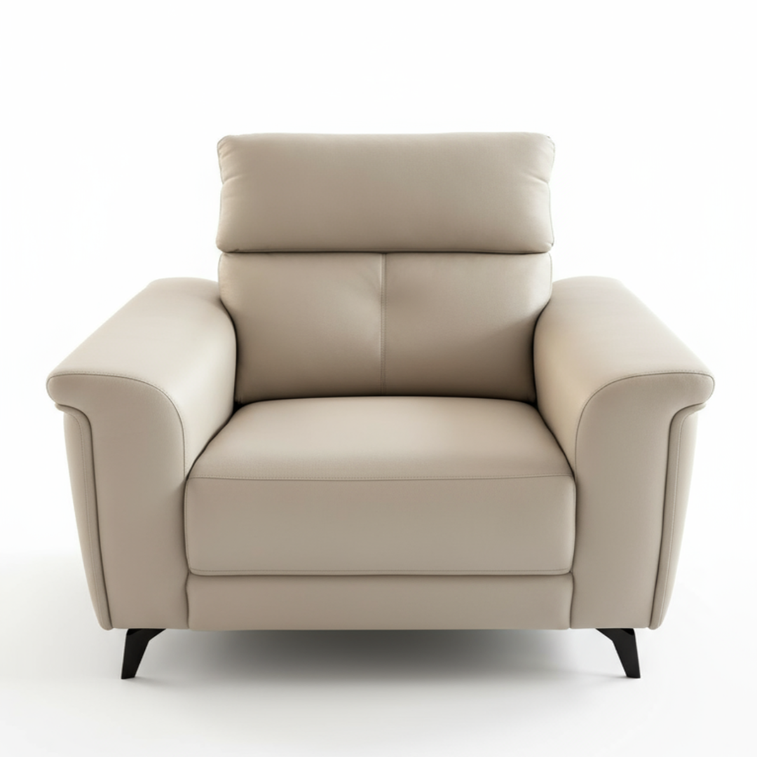 Faye Half Leather Armchair