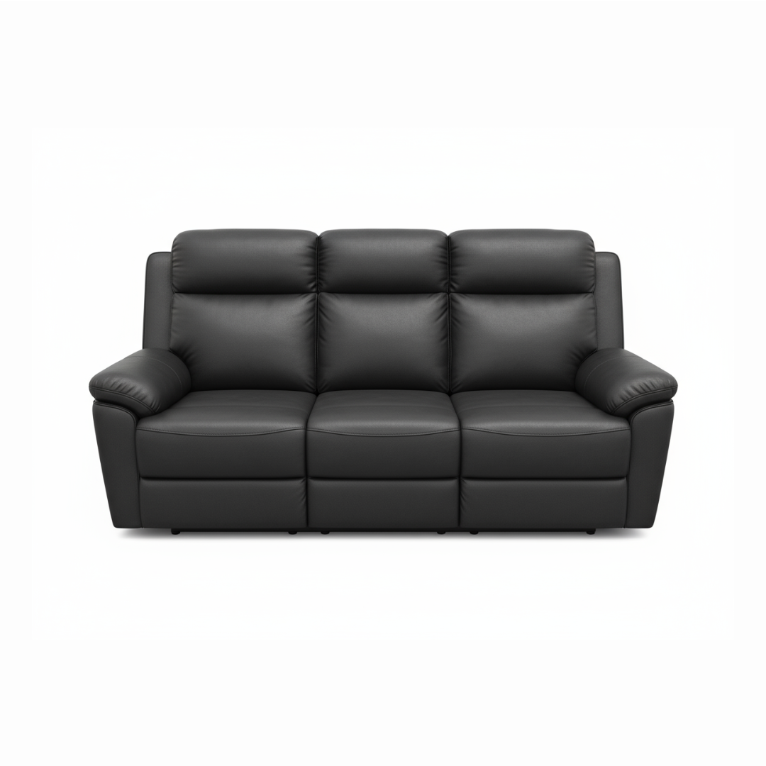 Branson 3-Seater Manual Recliner (Half Leather)