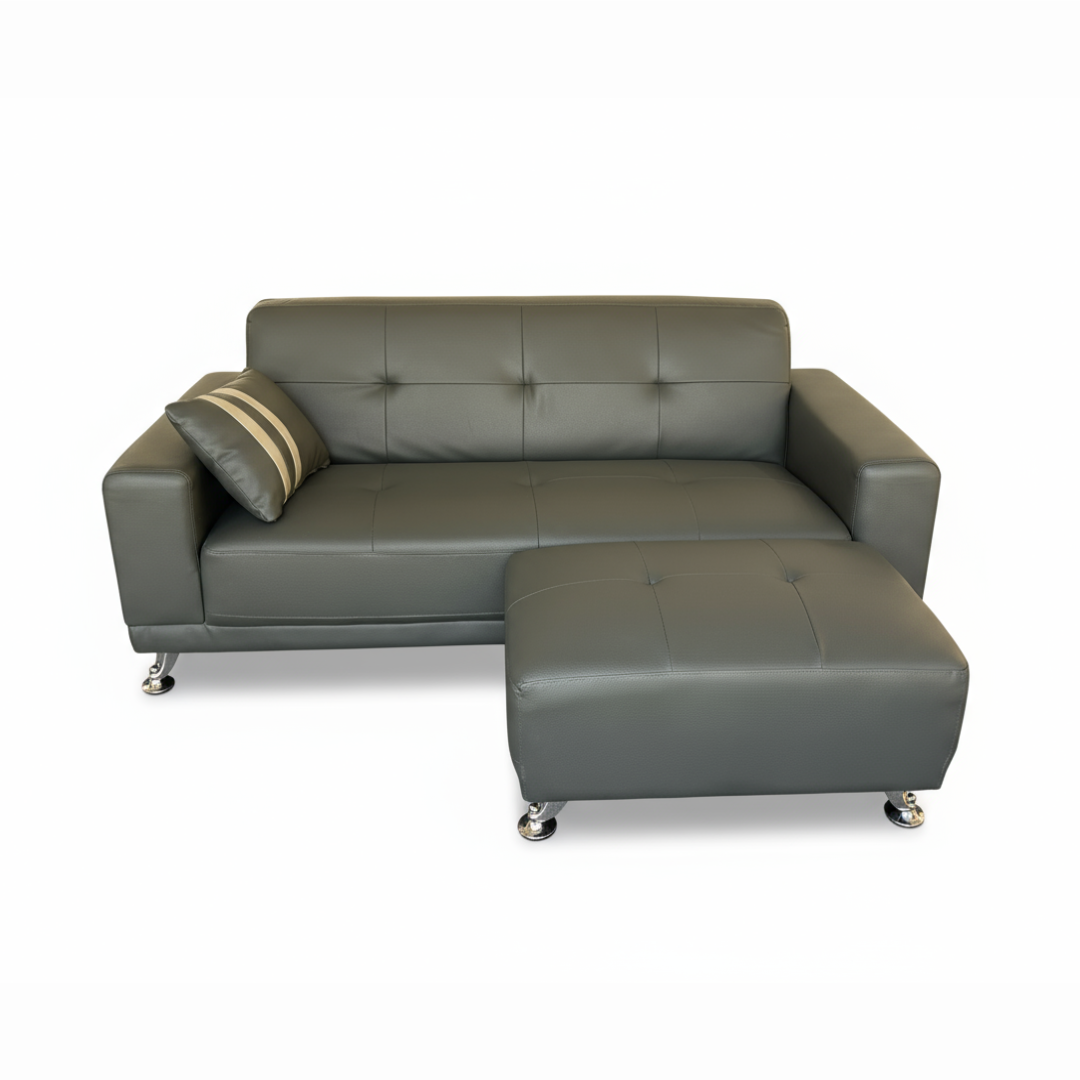 FlexOtt 2-Seater + Ottoman PU Leather